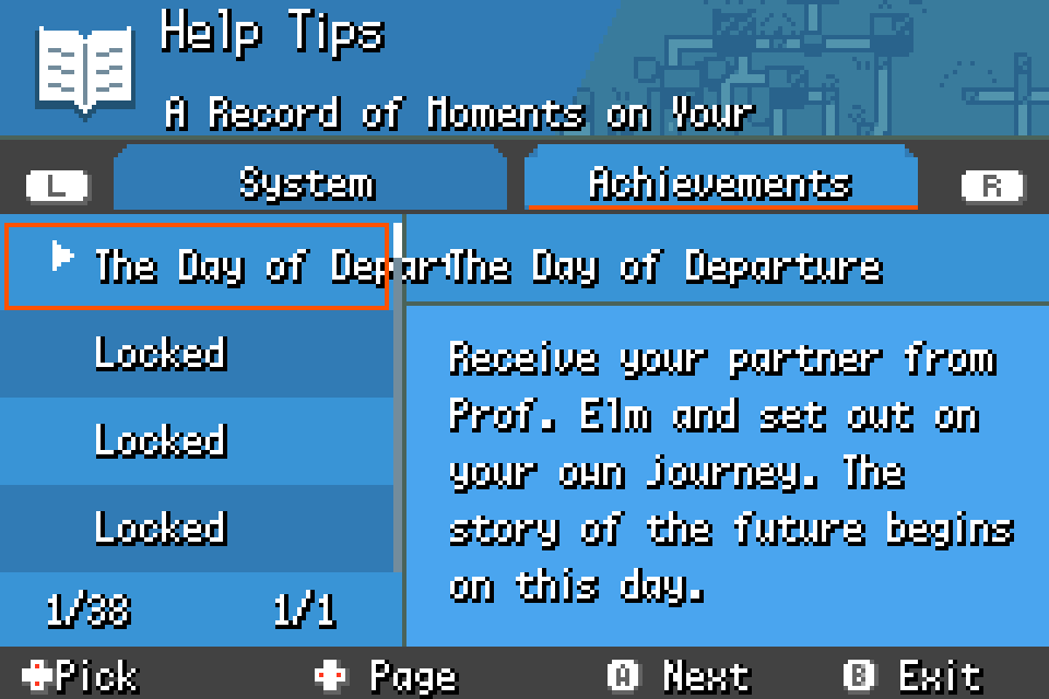 The help and achievements interface displays The Day of Departure and a partner-related objective.