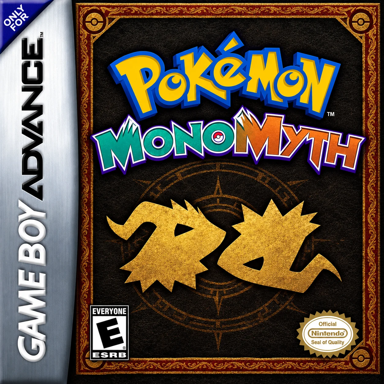 Fan-made Monomyth cover with gold ornament, Game Boy Advance branding and rating-style marks.